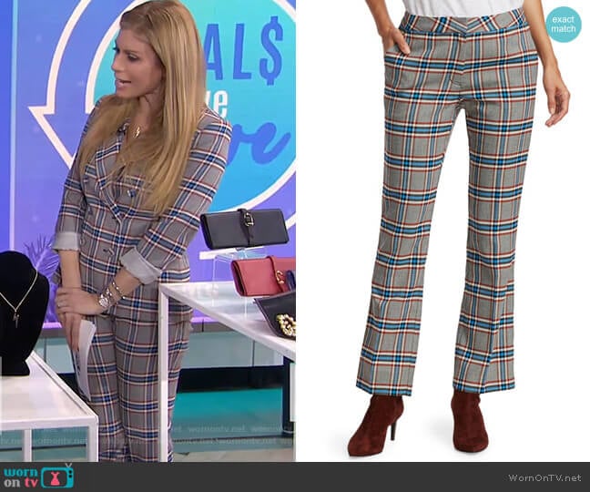 Regina II Plaid Pants by Tanya Taylor worn by Jill Martin on Today