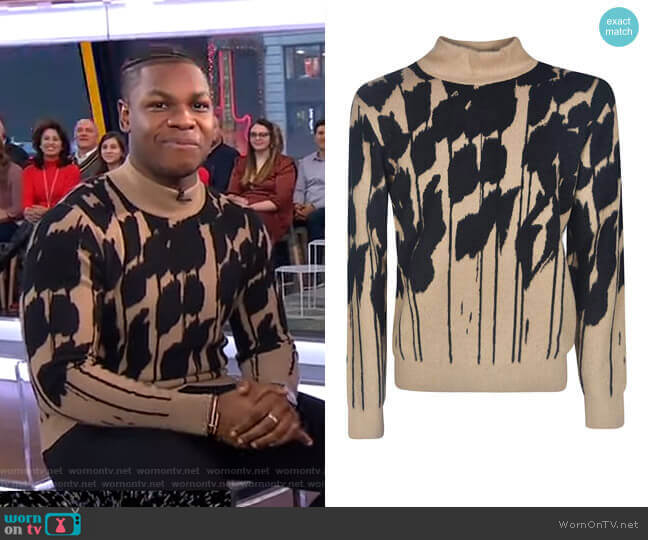 Turtleneck Sweater by Christian Dior worn by John Boyega on GMA