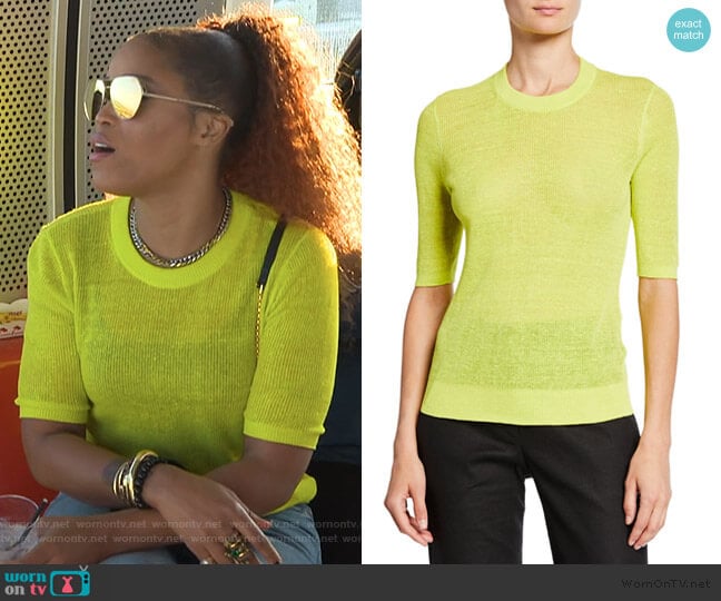 Dean Sweater by Veronica Beard worn by Eve on The Talk