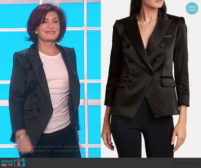 Dickey Double Breasted Blazer by Veronica Beard worn by Sharon Osbourne on The Talk