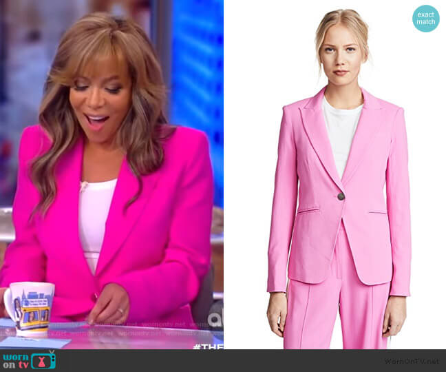 WornOnTV: Sunny’s pink blazer and side stripe pants on The View | Sunny ...