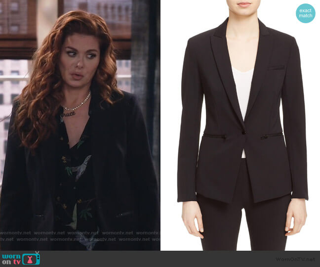 Scuba Jacket by Veronica Beard worn by Grace Adler (Debra Messing) on Will and Grace