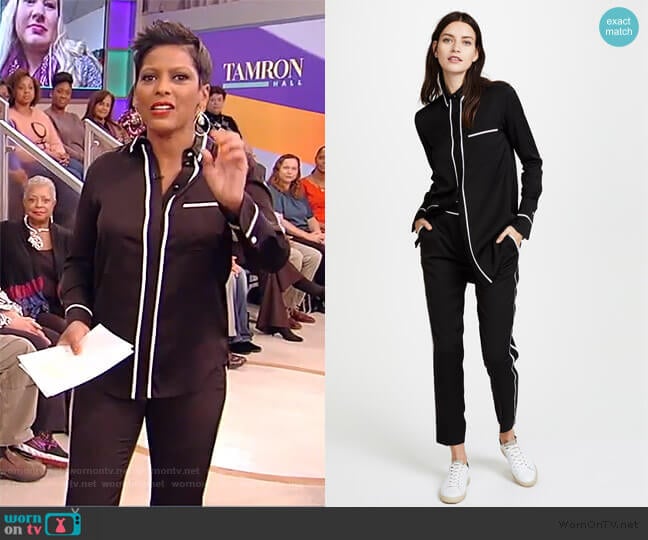 One Pocket Shirt and Fluid Pants by Victoria Victoria Beckham worn by Tamron Hall on Tamron Hall Show