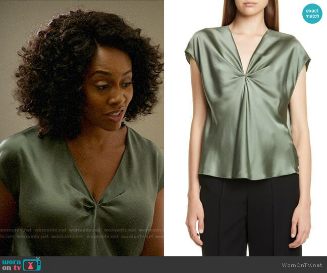 WornOnTV: Lola’s green silky top on All Rise | Simone Missick | Clothes ...
