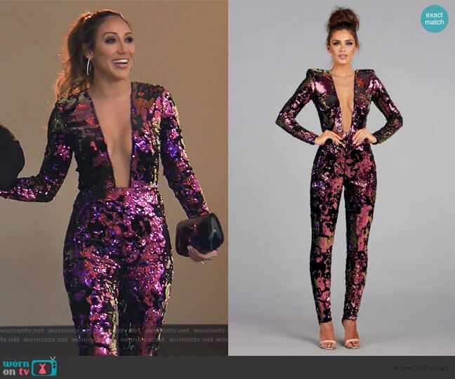 Venus Jumpsuit by Walter Mendez worn by Melissa Gorga  on The Real Housewives of New Jersey