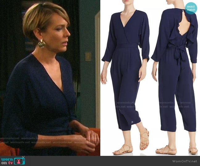 Whistles Crepe Cropped Jumpsuit worn by Nicole Walker (Arianne Zucker) on Days of our Lives