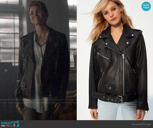 Wilfred Free Lennon Biker Jacket Relaxed worn by Kate Kane (Ruby Rose) on Batwoman