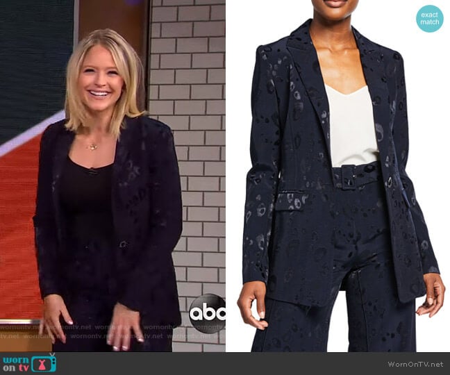 Reyna Bengal Jacket by Alexis worn by Sara Haines on Good Morning America