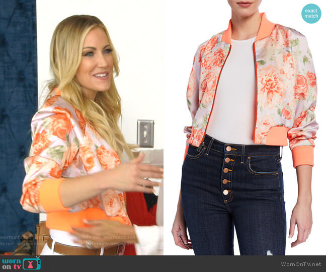 Duke Cropped Reversible Bomber Jacket by Alice + Olivia worn by Stephanie Hollman  on The Real Housewives of Dallas