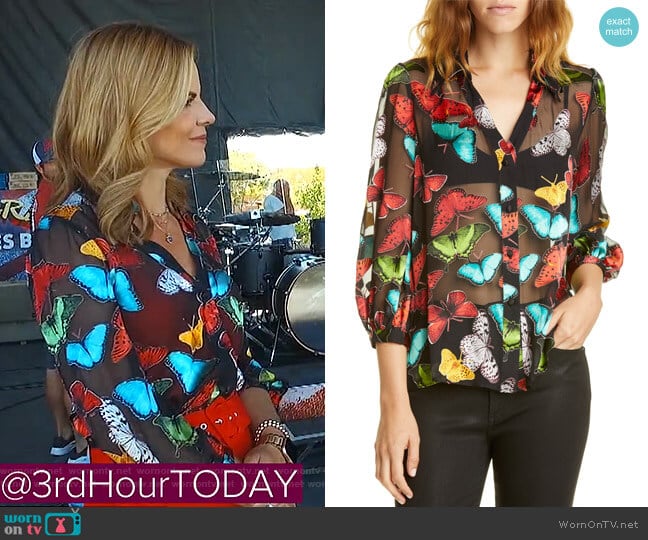 Sheila Top by Alice + Olivia worn by Natalie Morales  on Today