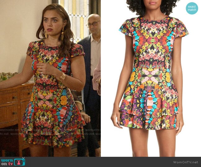 Alice + Olivia Ainsley Dress worn by Jaya (Shazi Raja) on God Friended Me