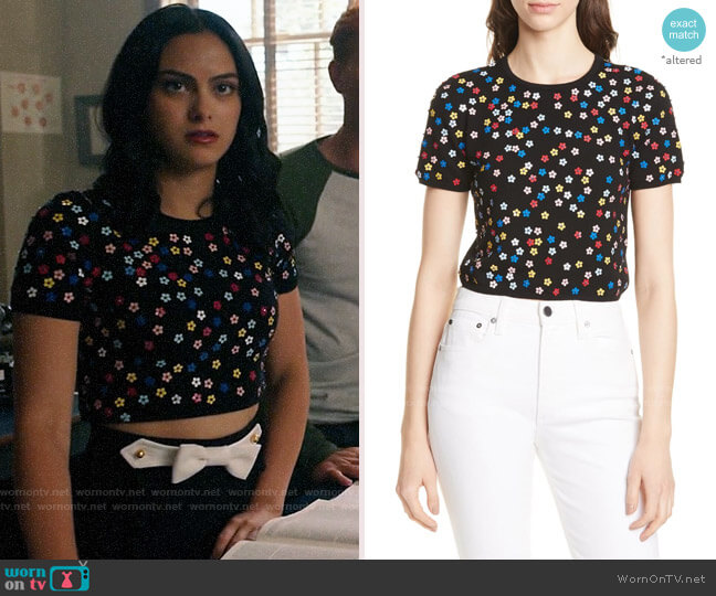 Alice + Olivia Ciara Sweater worn by Veronica Lodge (Camila Mendes) on Riverdale