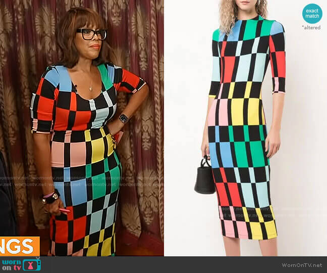 Delora Dress by Alice + Olivia worn by Gayle King on CBS Mornings
