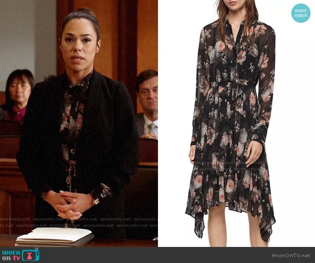 All Saints Lizzy Eden Shirt Dress worn by Emily Lopez (Jessica Camacho) on All Rise