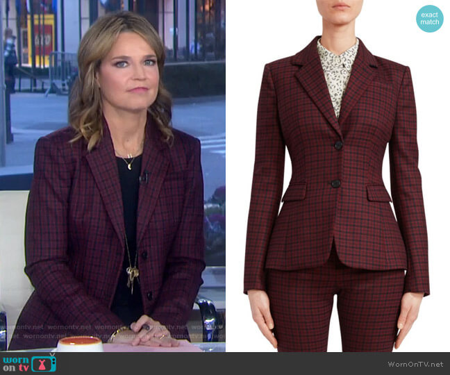 WornOnTV: Savannah’s red plaid blazer on Today | Savannah Guthrie ...