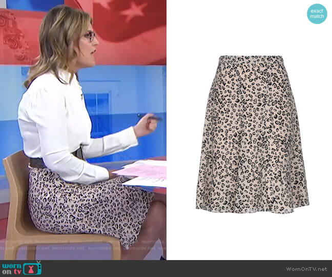 Leopard Print Skirt by Altuzarra worn by Savannah Guthrie on Today