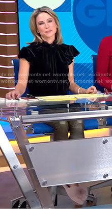 Amy’s black top and leather leggings on Good Morning America