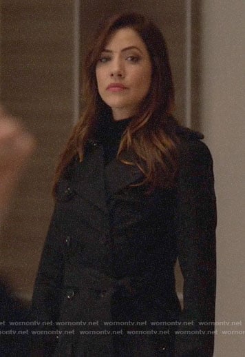 Andrea's black trench coat on Supergirl