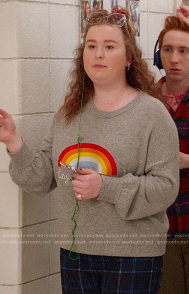 Ashlyn's rainbow sweatshirt on High School Musical The Musical The Series