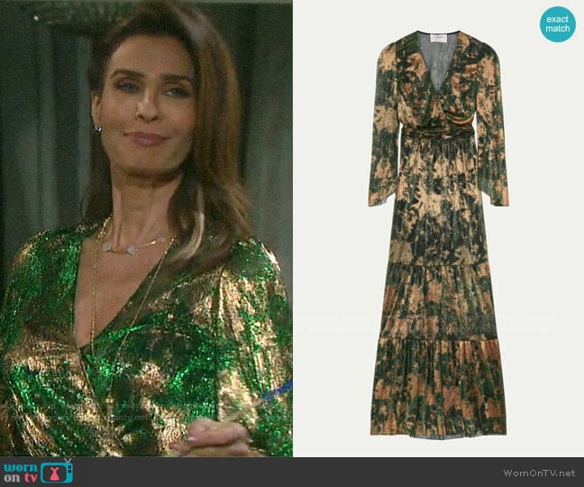 ba&sh Vianca Dress worn by Hope Williams (Kristian Alfonso) on Days of our Lives