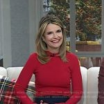 Savannah’s red bell sleeve top on Today