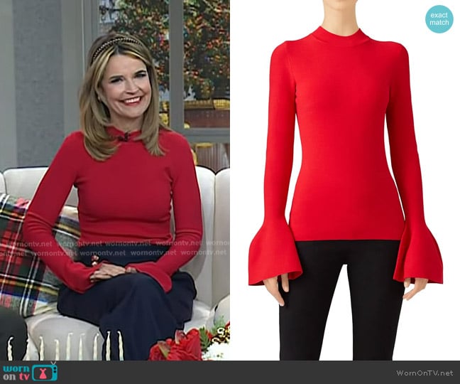 Bell Sleeve Sweater by Diane von Furstenberg  worn by Savannah Guthrie on Today