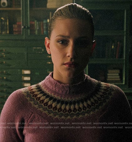 Betty's pink fair isle sweater on Riverdale