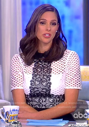 Abby’s contrast lace dress on The View