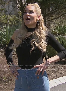 Jackie's black cutout bodysuit on The Real Housewives of New Jersey