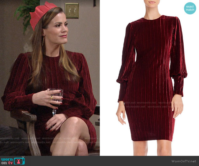 Black Halo Loxlee Dress worn by Chelsea Lawson (Melissa Claire Egan) on The Young & the Restless