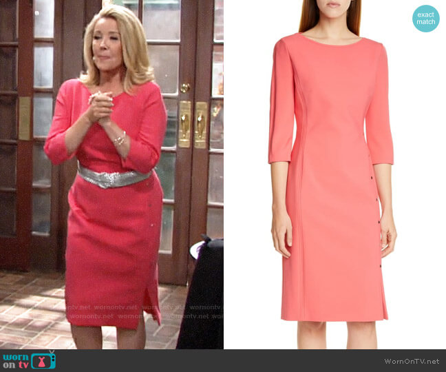 BOSS Dikena Dress worn by Nikki Reed Newman (Melody Thomas-Scott) on The Young and the Restless