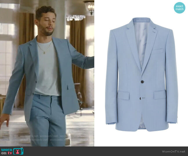 Classic Fit Tailored Jacket by Burberry worn by Sam Flores (Rafael de la Fuente) on Dynasty