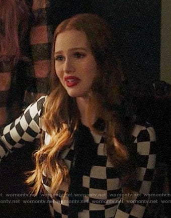 Cheryl's checkerboard sweater on Riverdale