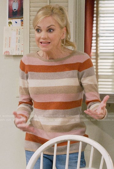 Christy's striped sweater on Mom