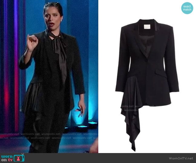 Cinq a Sept Ally Blazer worn by Lilly Singh on A Little Late with Lilly Singh