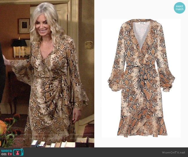 Diane von Furstenberg Carli Python Dress worn by Ashley Abbott (Eileen Davidson) on The Young and the Restless