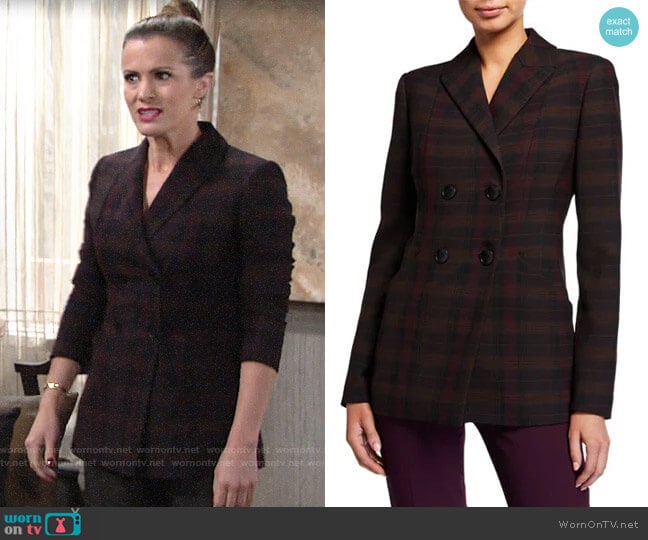 Elie Tahari Launie Blazer worn by Chelsea Lawson (Melissa Claire Egan) on The Young and the Restless