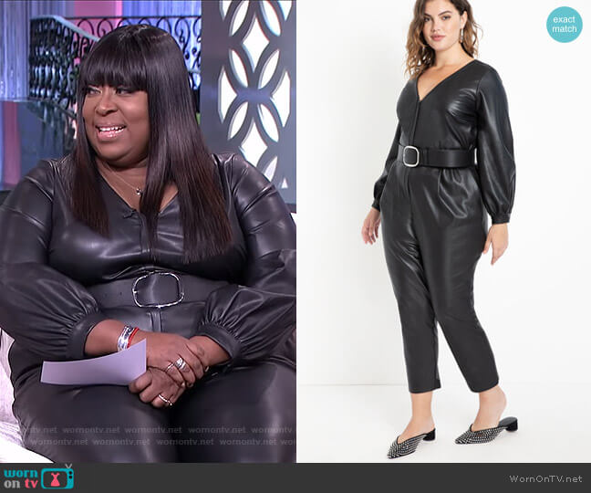 WornOnTV: Loni’s black belted v-neck jumpsuit on The Real | Loni Love ...