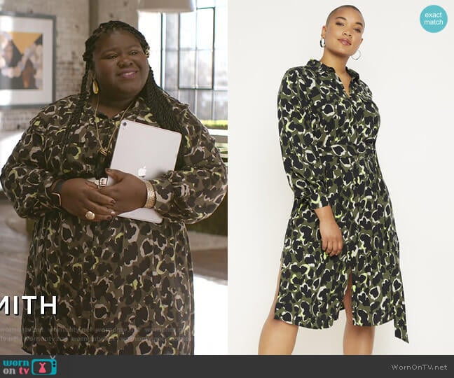 Utility Shirtdress by Eloquii worn by Becky (Gabourey Sidibe) on Empire