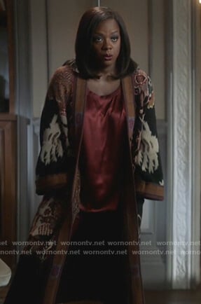 Annalise's embroidered coat on How to Get Away with Murder