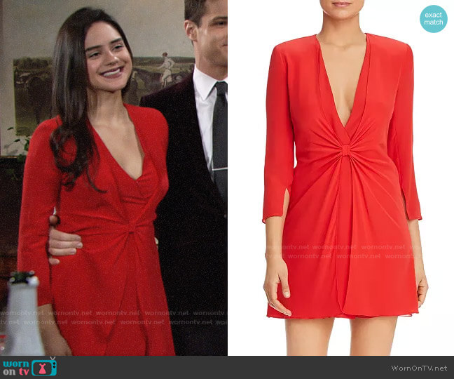 Emporio Armani Cinched-Front Dress worn by Lola Rosales (Sasha Calle) on The Young & the Restless