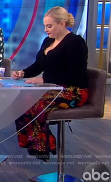 Meghan’s floral print pants on The View