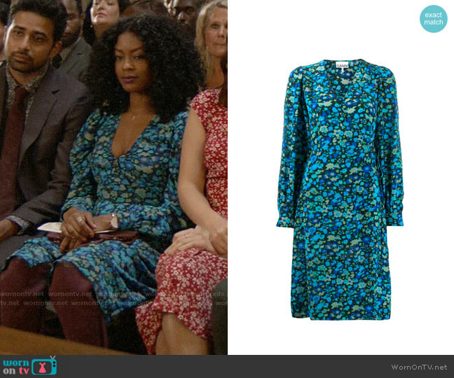 Ganni Floral Wrap Dress worn by Ali Finer (Javicia Leslie) on God Friended Me