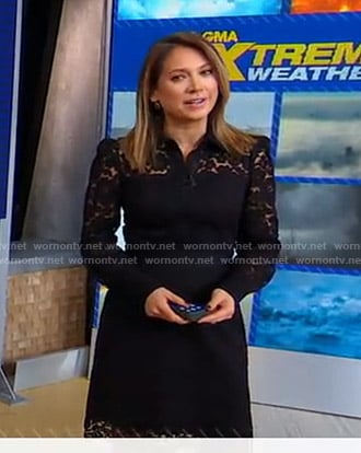 Ginger’s black lace dress on Good Morning America