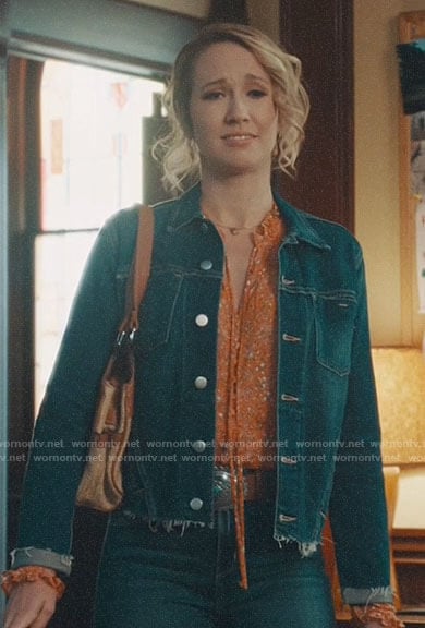 Ginny’s frayed denim jacket on Perfect Harmony