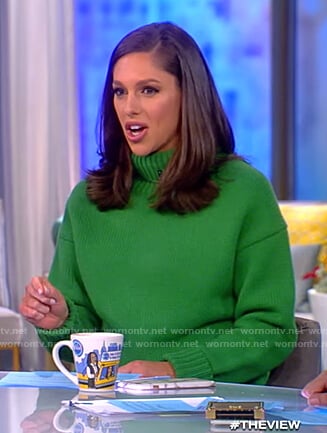 Abby's green turtleneck sweater on The View