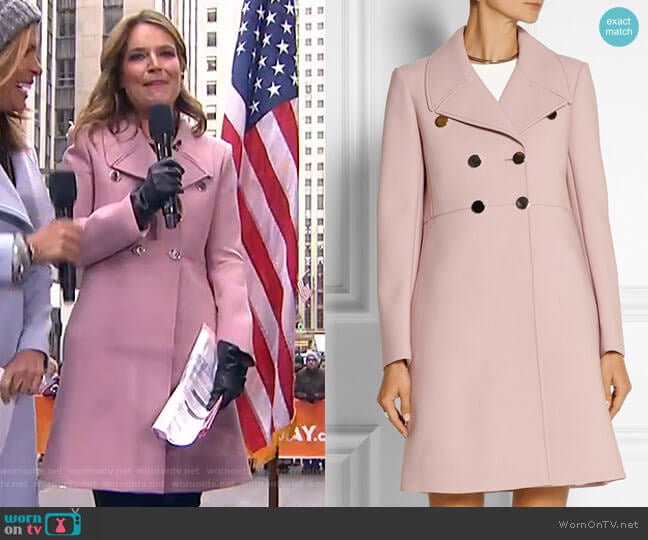 WornOnTV: Savannah’s pink double breasted coat on Today | Savannah ...