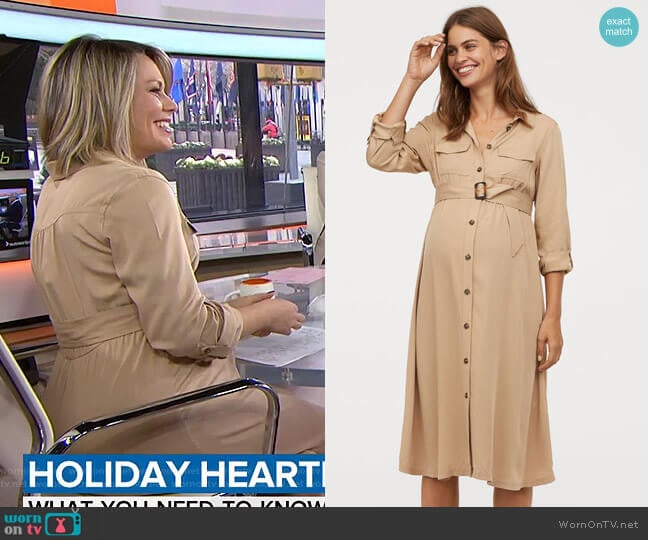 Mama Shirt Dress by H&M worn by Dylan Dreyer on Today