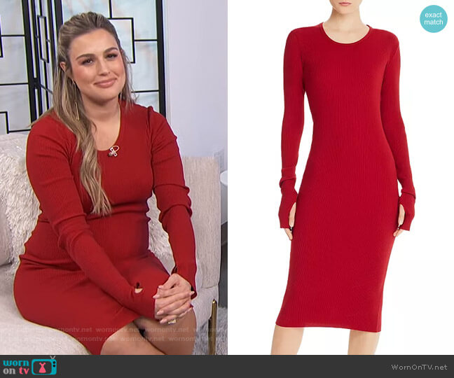 Ribbed Midi Dress by Helmut Lang worn by Carissa Loethen Culiner  on E! News