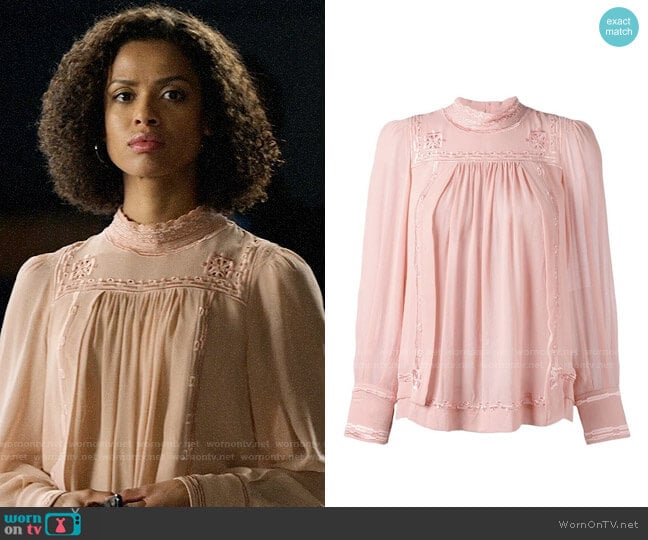 Isabel Marant Skara Blouse worn by Hannah Shoenfeld (Gugu Mbatha-Raw) on The Morning Show